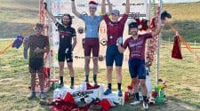 Santa Cross weekend took place in Woodland Hills, CA Dec 16-17, 2023, with cyclocross racers facing a challenging course with punchy climbs during the holiday season.
